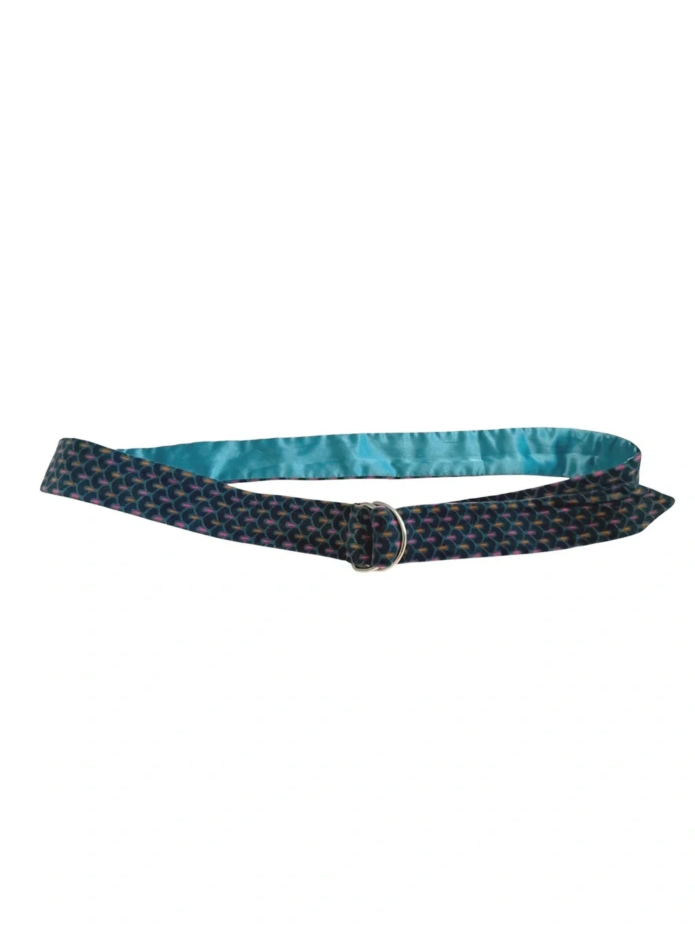 Velvet Patterned Belt with Satin Lining